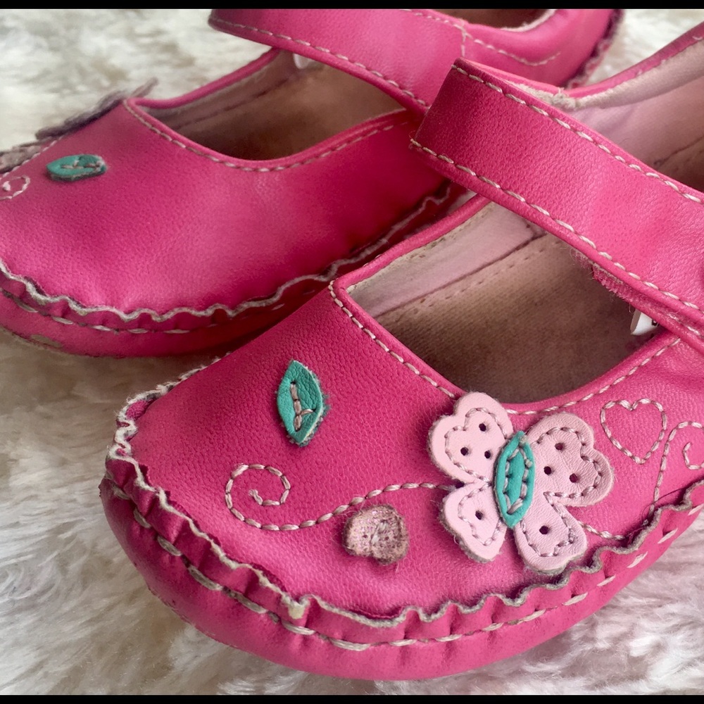 Koala Kids pink Mary Jane moccasins sz 6 soft sole